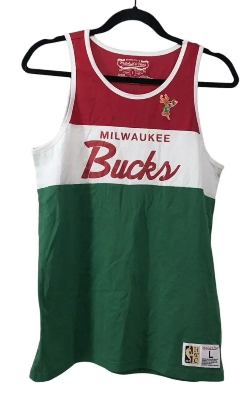 Large Milwaukee Bucks Men’s Cotton Tank Top Mitchell & Ness